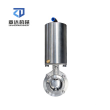 Pneumatic Butterfly Valve Sanitary vertical butterfly valve actuator clamp/weld/threaded connected stainless steel304/316L